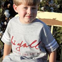 Toddler Gray Football Tee