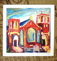 West Point, MS Methodist Church 11x11, signed & numbered